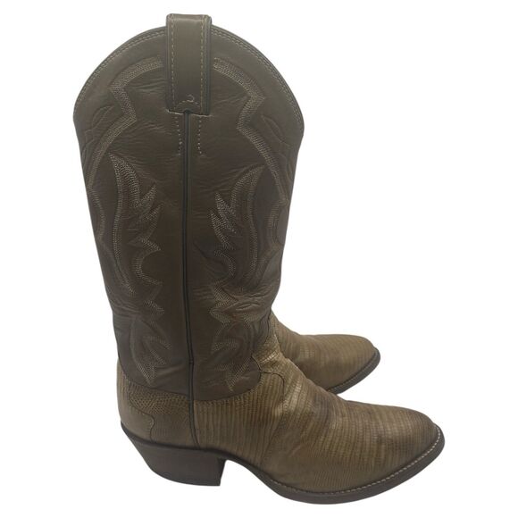Justin Style 8493 Mink Iguana Lizard Western Style Cowboy Boots size 6 1/2 EE main image 4